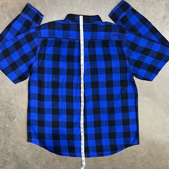Vintage No Fear Embroidered Button Up Flannel Y2K - Picture 9 of 11